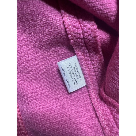 Eileen Fisher Petite Pink Virgin Wool Textured Stand Collar Blazer Jacket PM - Picture 3 of 10